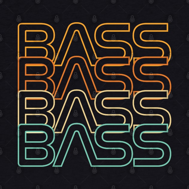 Bass Retro Colors Repeated Text by nightsworthy